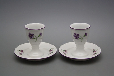 Egg cup with stand Rokoko Violets FL č.1