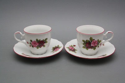 Coffee cup 0,18l and saucer Ofelia Elizabeth rose RL č.1