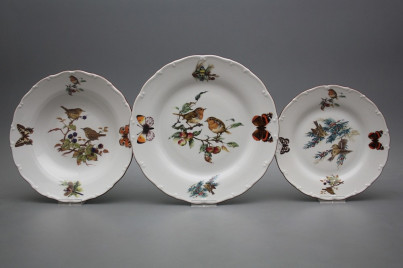 Plate set Ofelia Birds 18-piece GHL č.1