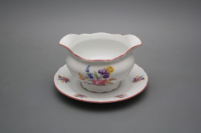 Sauceboat 0,4l with saucer Ofelia Bouquet with irisies RL