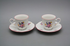Cup high 0,135l with saucer Ofelia Bouquet with irisies RL