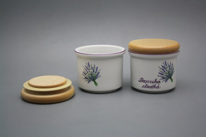 Box with wooden cover A - small Lavender FL č.1