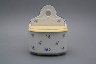 Wall box for salt with wooden cover Forget-me-not Sprays AL č.1
