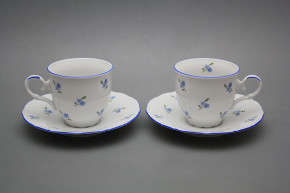 Coffee cup 0,18l and saucer Ofelia Forget-me-not Sprays AL