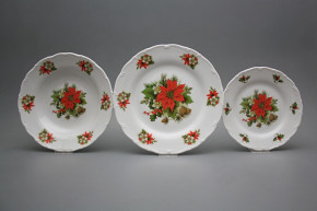 Plate set Ofelia Poinsettia 12-piece FBB