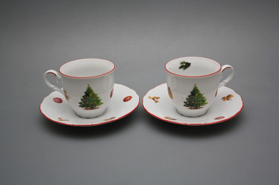 Coffee cup 0,18l and saucer Ofelia Christmas Tree CL č.1