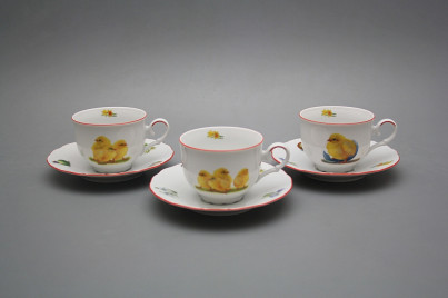 Tea cup 0,18l with saucer Ofelia Easter chicks CL č.1
